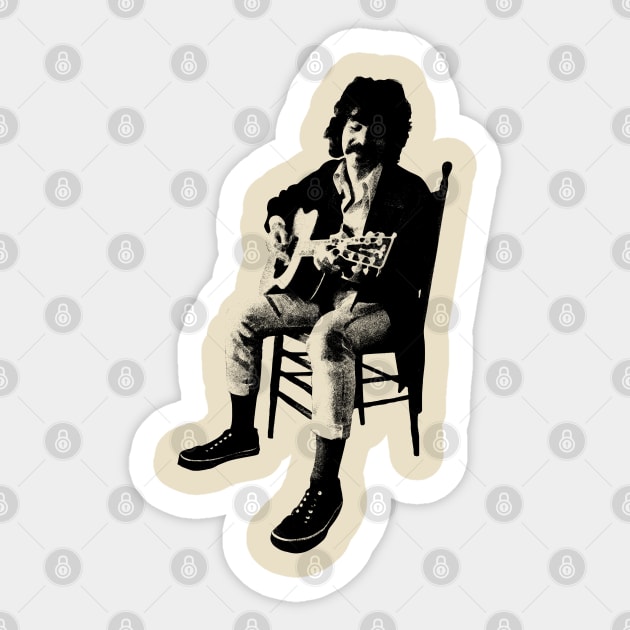 John Prine Pencil Drawing Sticker by OliviaCookArt